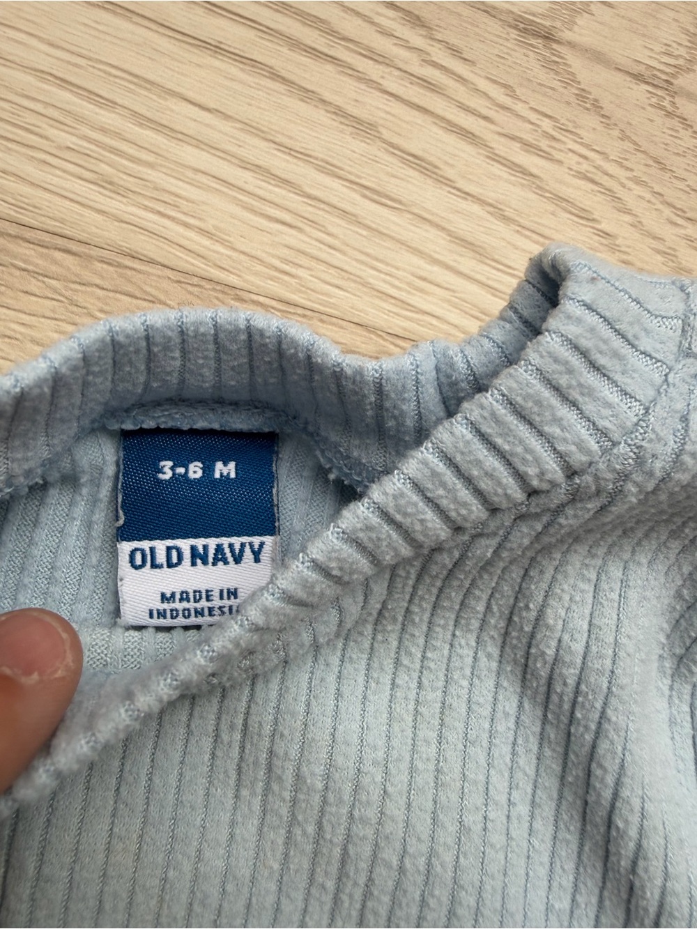 Old Navy Light Blue Ribbed Baby Matching Set - Picture 2 of 4